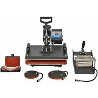 Monstershop PixMax 5 in 1 Combo Swing Heat Press Machine in Black