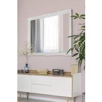 MirrorOutlet "Hamilton" White Shabby Chic Decorative Design Wide Wall Mirror 137cm x 107cm | Size: 137 cm x 107 cm
