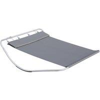 OUTSUNNY Double Hammock Sun Lounger Outdoor Day Bed Patio in Grey