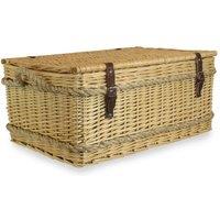 Red Hamper Wicker 62cm Rope Handled Picnic Basket in Brown