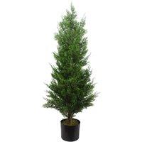 Leaf 120cm Artificial Cypress Topiary in Green