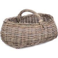 Red Hamper Rattan Grey Rattan Market Basket