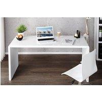 FurnitureboxUK Enzo White High Gloss Rectangular Office Desk