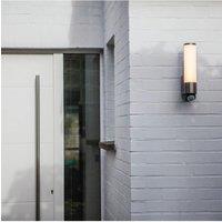 CGC Lighting 'Shelby' Stainless Steel Cylindrical LED Wall Light With Motion Sensor in Silver