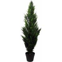 Leaf 120cm Artificial Cedar Cypress Topiary UV Resistant in Green