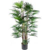 Leaf Artificial 120cm Fan Palm Tree in Green