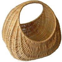 Red Hamper Wicker Gondola Shopper Basket in Brown