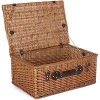 Red Hamper Wicker 56cm Double Steamed Picnic Basket in Brown
