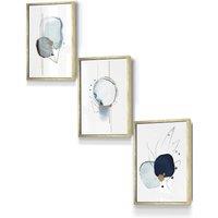 ARTZE Abstract Blue Winter Moods Angel Framed Wall Art - Small in Metallic Gold | Size: W33 cm x H45 cm x D20mm