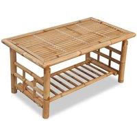 Berkfield Home Coffee Table Bamboo 90x50x45 cm in Brown | Size: 90 x 50 x 45 cm
