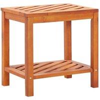 Berkfield Home Side Table Solid Acacia Wood 45x33x45 cm in Brown | Size: 45 x 33 x 45 cm