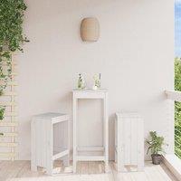 Berkfield Home Bar Stools 2 pcs White 40x36x75 cm Solid Wood Pine | Size: 40 x 36 x 75 cm
