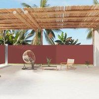 Berkfield Home Retractable Side Awning Brown 180x1200 cm