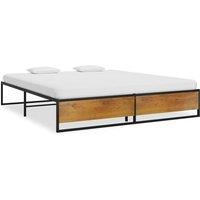 Berkfield Home Bed Frame Black Metal 140x200 cm