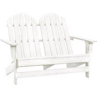 Berkfield Home 2-Seater Garden Adirondack Chair Solid Fir Wood White