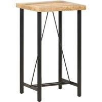 Berkfield Home Bar Table 60x60x107 cm Rough Mango Wood in Brown | Size: 60 x 60 x 107 cm