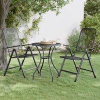 Berkfield Home Folding Garden Chairs 2 pcs Expanded Metal Mesh Anthracite in Black