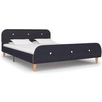 Berkfield Home Bed Frame Dark Grey Fabric 135x190 cm Double