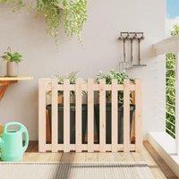 Berkfield Home Garden Raised Bed with Fence Design 100x50x70 cm Solid Wood Pine in Brown | Size: 100 x 50 x 70 cm
