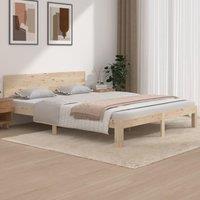 Berkfield Home Bed Frame Solid Wood Pine 160x200 cm in Brown