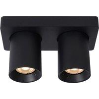 Lucide 'NIGEL' Dimmable Stylish Decorative Indoor LED Ceiling Spotlight GU10 in Black