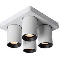 Lucide 'NIGEL' Dimmable Stylish Decorative Indoor LED Ceiling Spotlight GU10 in White