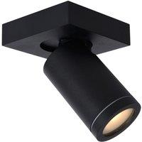 Lucide 'TAYLOR' Dimmable Stylish Tiltable Bathroom LED Ceiling Spotlight GU10 in Black