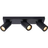 Lucide 'TAYLOR' Dimmable Tiltable Bathroom LED Ceiling Spotlight Bar GU10 in Black