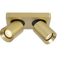 Lucide 'NIGEL' Dimmable Indoor Stylish Decor LED Twin Ceiling Spotlight GU10 in Gold
