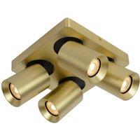 Lucide 'NIGEL' Dimmable Stylish Decorative Indoor LED Ceiling Spotlight GU10 in Gold