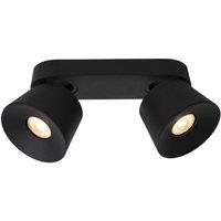 Lucide 'TRIGONO' Dimmable Stylish Tiltable Twin Ceiling Spotlight 2xGU10 in Black
