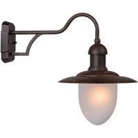 Lucide 'ARUBA' Dimmable Stylish Classic Garden Outdoor Wall Light 1xE27 in Brown
