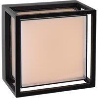 Lucide 'SINGA' Non Dimmable Stylish Water Resistant Outdoor LED Wall Light in Black