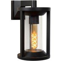 Lucide 'CADIX' Dimmable Stylish Decorative Mountable Outdoor Wall Light 1xE27 in Black