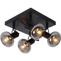 Lucide 'MADEE' Dimmable Stylish Rotatable Indoor Ceiling Spotlight 4xE14 in Black