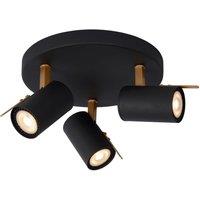 Lucide 'GRONY' Dimmable Stylish Indoor Rotatable LED Ceiling Spotlight GU10 in Black