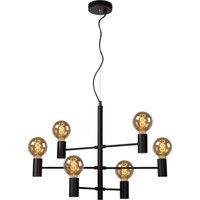 Lucide 'LEANNE' Dimmable Stylish Adjustable Indoor Pendant Light 6xE27 in Black