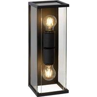 Lucide 'CLAIRE' Dimmable Stylish Outdoor Dcor Vintage Twin Wall Light 2xE27 in Black
