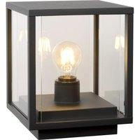 Lucide 'CLAIRE' Dimmable Stylish Outdoor Vintage LED Pedestal Light 1xE27 in Black