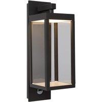 Lucide 'CLAIRETTE' Non Dimmable Stylish Motion Sensor Outdoor LED Wall Light in Black