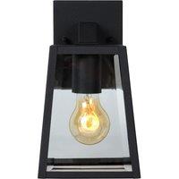 Lucide 'MATSLOT' Non Dimmable Stylish Outdoor Cottage Wall Lantern 1xE27 in Black