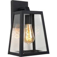 Lucide 'MATSLOT' Non Dimmable Stylish Outdoor Cottage Wall Lantern 1xE27 in Black