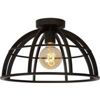 Lucide 'DIKRA' Dimmable Stylish Adjustable Bathroom Flush Ceiling Light 1xE27 in Black