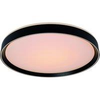 Lucide 'NURIA' Dimmable Stylish Decorative Indoor LED Flush Ceiling Light in Black