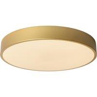 Lucide 'UNAR' Dimmable Stylish Decorative Indoor LED Flush Ceiling Light in Gold