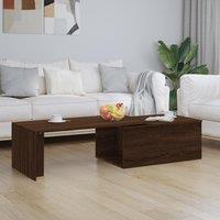 Berkfield Home Coffee Table Brown Oak 150x50x35 cm Engineered Wood | Size: 150 x 50 x 35 cm