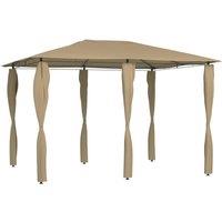 Berkfield Home Gazebo with Post Covers 3x4x2.6 m Taupe 160 g/m in Beige