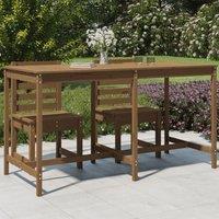 Berkfield Home Garden Table Honey Brown 203.5x90x110 cm Solid Wood Pine