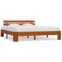 Berkfield Home Bed Frame Honey Brown Solid Pine Wood 180x200 cm Super King