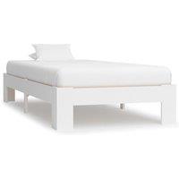 Berkfield Home Bed Frame White Solid Pine Wood 90x200 cm